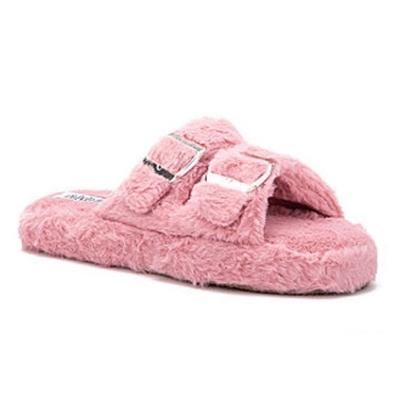 Olivia Miller Shoes - Fuzzy Slip-On Slides